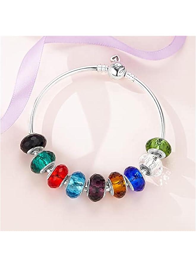 Arabest 925 Sterling Silver Snake Chain Bracelet Glossy Women Charm Bracelets for Mother's Day Gift(With one Spacer Beads)  - Image 4