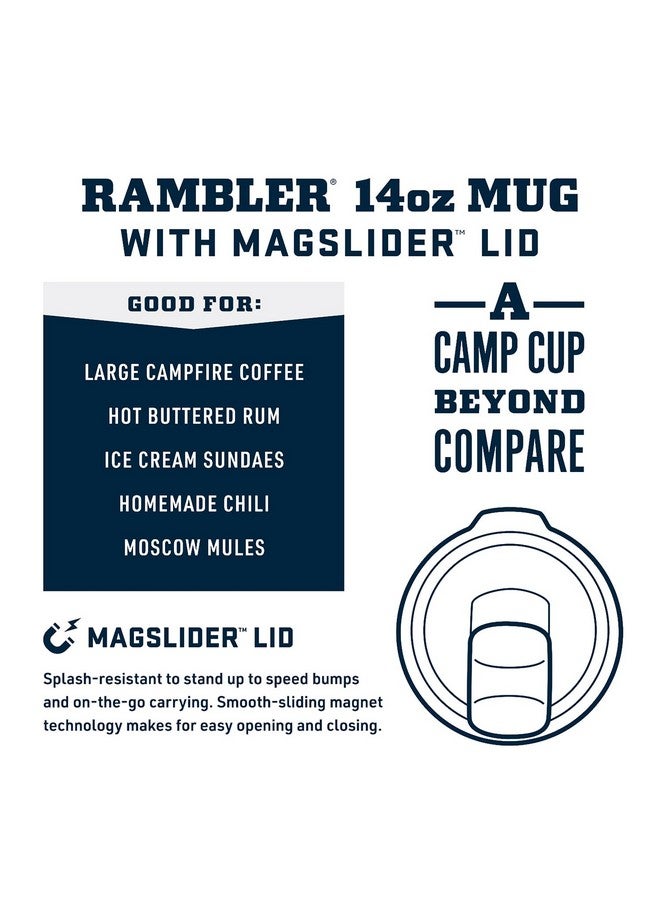 YETI Rambler 14 oz Stackable Mug, Vacuum Insulated, Stainless Steel with MagSlider Lid, Black - Image 3