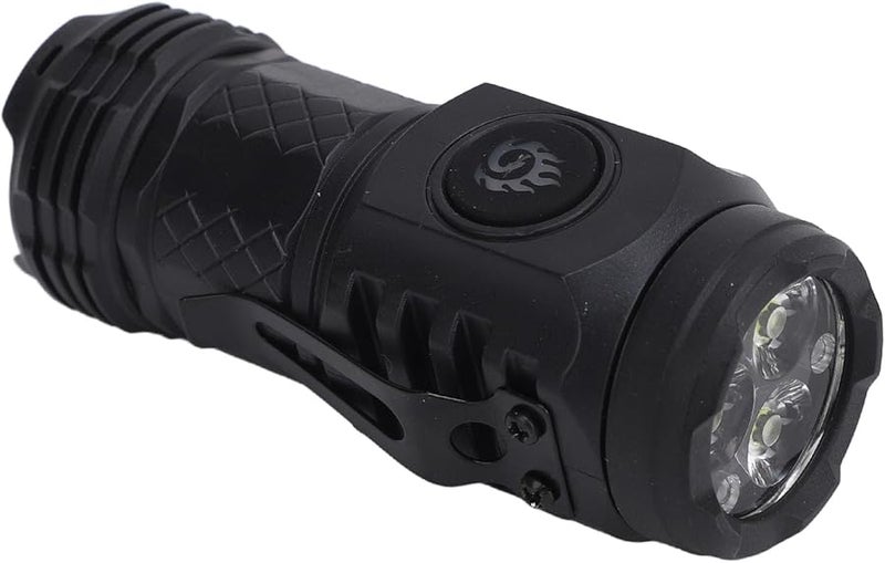 Yosoo Black Rechargeable Mini LED Flashlight Multiple Modes For Camping Hiking Outdoor - Image 3