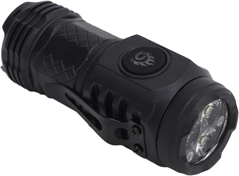 Yosoo Black Rechargeable Mini LED Flashlight Multiple Modes For Camping Hiking Outdoor - Image 4