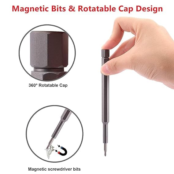 24 Pieces Precision Screwdriver Set, Multifunction Magnetic Driver Bit Set, Pocket Screwdriver Tool Set, Mini Screwdriver Kit, Repair Tool Kit for Electronics, Tablet, Cellphone  - Image 2