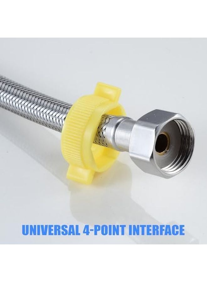 Flexible 4 Point Threaded Water Heater Hose Extended Inlet Pipe 300CM Long Connection Hose - Image 4