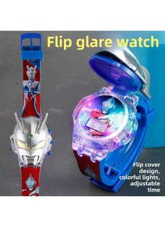 Gold Sailor Galaxy Ultraman Luminous Watch Flash Children's Watch Toy Watch Ultraman Watch For Men And Women-Color:Cyro Convex Man ]-Specifications:opp Bag