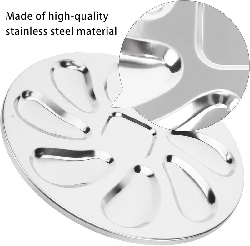 Stainless Steel Oyster Serving Pan with Slots, 230x230x15mm Seafood Grilling Tray for Restaurant and Home Use - Image 2