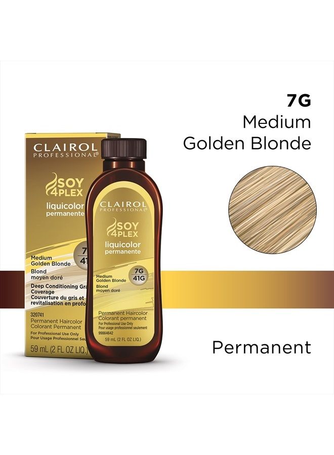 CLAIROL PROFESSIONAL Permanent Liquicolor for Blonde Hair Color, 7g Medium Golden Blonde, 2 oz - Image 2