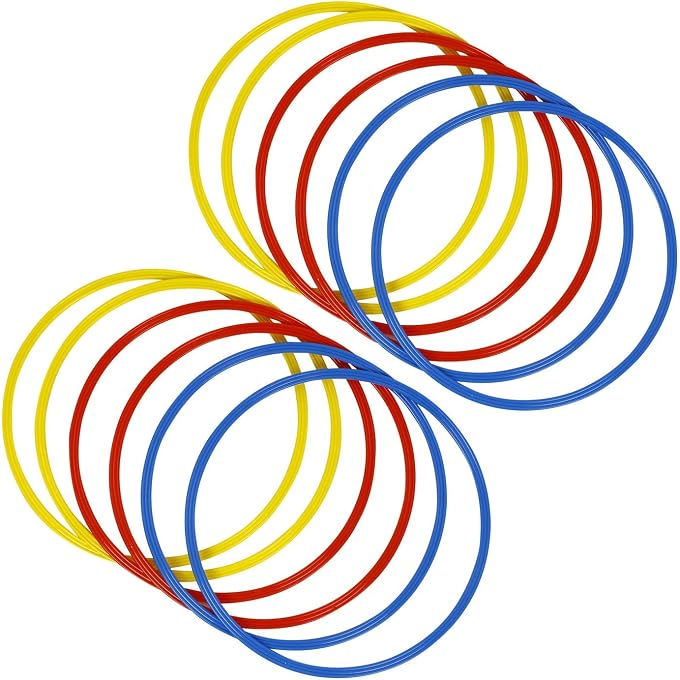 ROXAN FLAT RING 18 INCH SET OF 12 PIECE | ROUND FLAT RING MULTI COLOR | TRACK AND FIELD FLAT RING | INDOOR AND OUTDOOR FLST RING FOR UNISEX ADULTS - Image 2