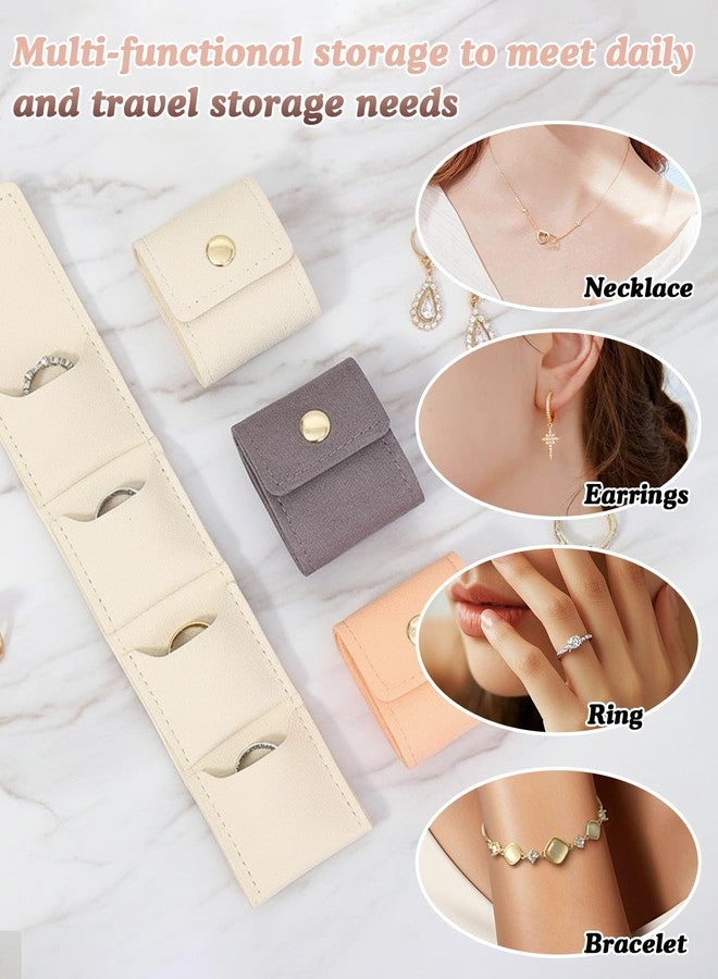 Gaahkai 6 Pack Mini Travel Jewelry Bag Foldable, Multifunctional Travel Jewelry Pouch Organizer, Small Pouches for Earrings Rings Necklaces - Image 3