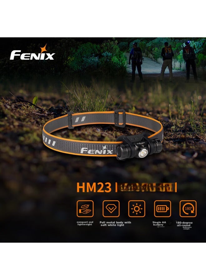 fenix مصباح رأس Hm23، ضوء صيد ليلي، مصباح رأس خفيف الوزن مصنوع بالكامل من المعدن، ضوء صيد على الشاطئ، مصباح رأس للجري الليلي - Image 5