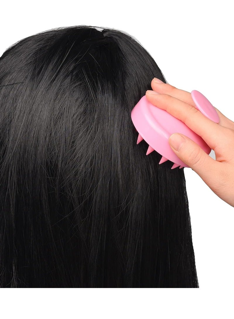 إسكدنيا قطعتان من زجاجة مشط الجذور مع قطعتين من فرشاة الشامبو لتدليك فروة الرأس وفرشاة الشعر وفرشاة التدليك وأدوات الشعر ومنتجات تصفيف الشعر لصالونات الشعر - Image 4