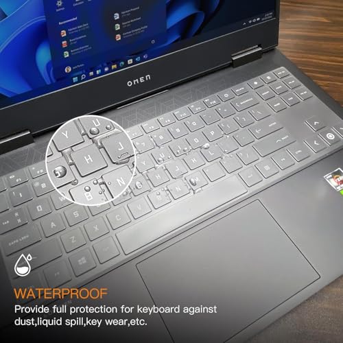 CASOSHIELD Keyboard Cover Skin Compatible for HP OMEN 16.1" 16t-wf000 16-wf0097nr 16-wd0063dx 16z-xf000 16-xf0033dx 16-xf0087nr 16z-xd000 16-xf0087nr, HP OMEN 16-u0097nr 16t-u000 (Clear) - Image 4