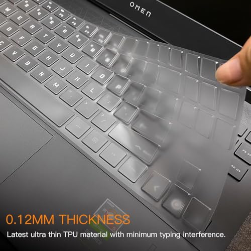 CASOSHIELD Keyboard Cover Skin Compatible for HP OMEN 16.1" 16t-wf000 16-wf0097nr 16-wd0063dx 16z-xf000 16-xf0033dx 16-xf0087nr 16z-xd000 16-xf0087nr, HP OMEN 16-u0097nr 16t-u000 (Clear) - Image 2
