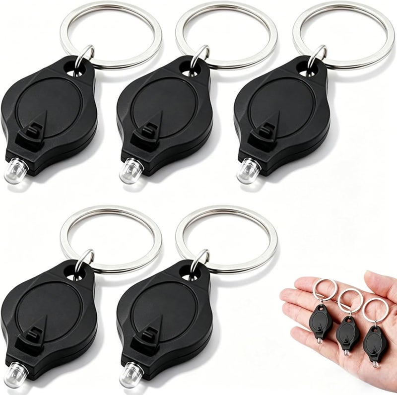 WSHuayee 5 PCS Mini Keyring Torches - Portable LED Flashlight Keychain for Outdoor Use - Image 1