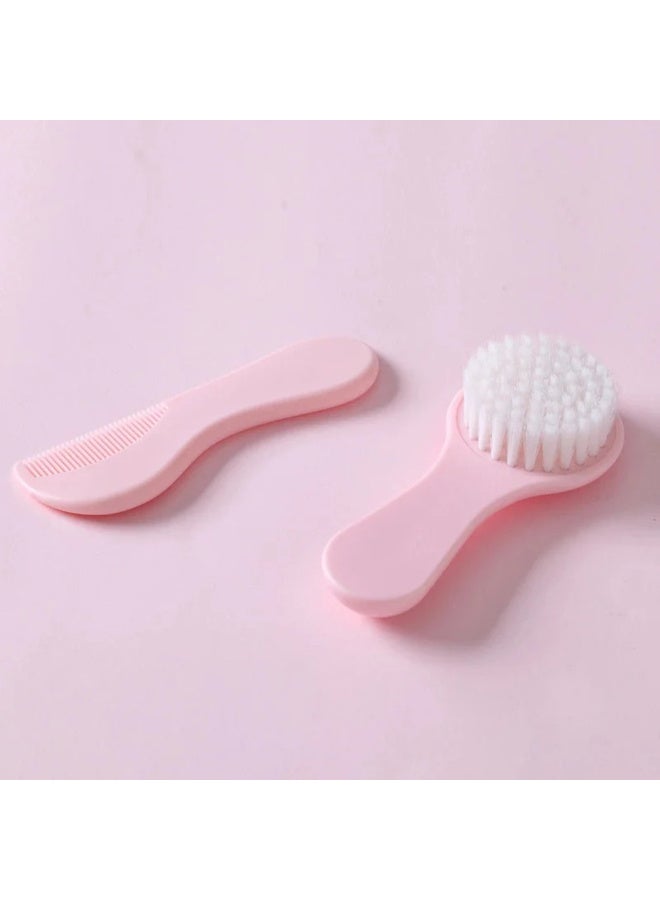 MiniMe Newborn Haircare Set | 0-12 Months | Pink | BPA-Free Plastic Comb & Soft Nylon Bristle Brush | Anti-Dandruff & Cradle Cap Removal | Ergonomic Design | Lightweight & Easy to Clean - Image 2