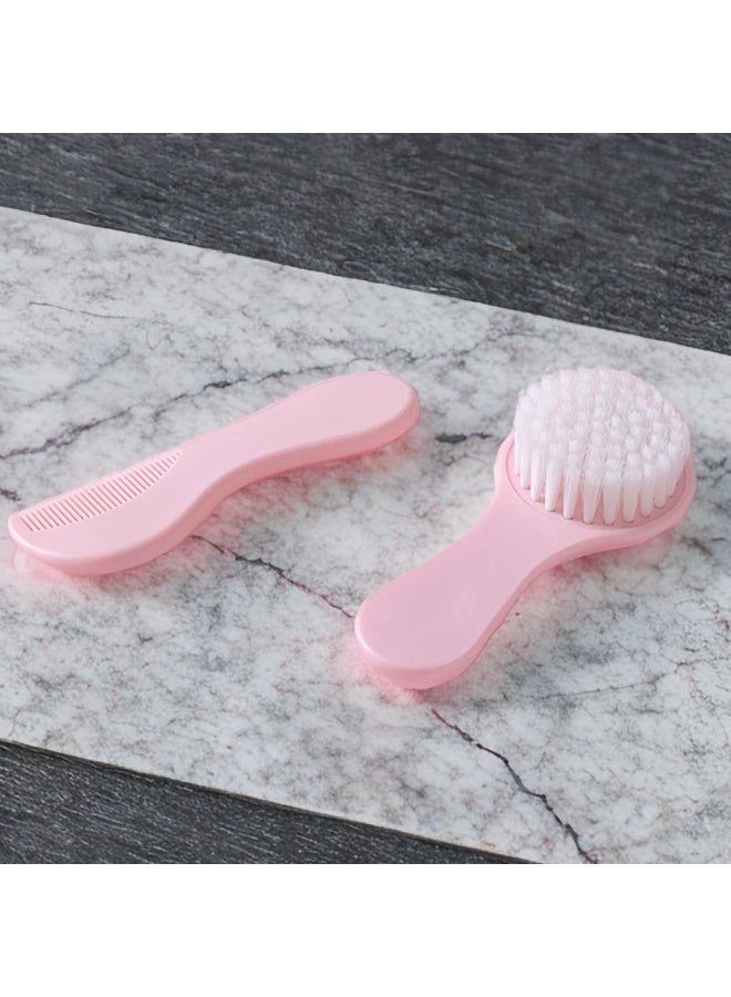 MiniMe Newborn Haircare Set | 0-12 Months | Pink | BPA-Free Plastic Comb & Soft Nylon Bristle Brush | Anti-Dandruff & Cradle Cap Removal | Ergonomic Design | Lightweight & Easy to Clean - Image 5
