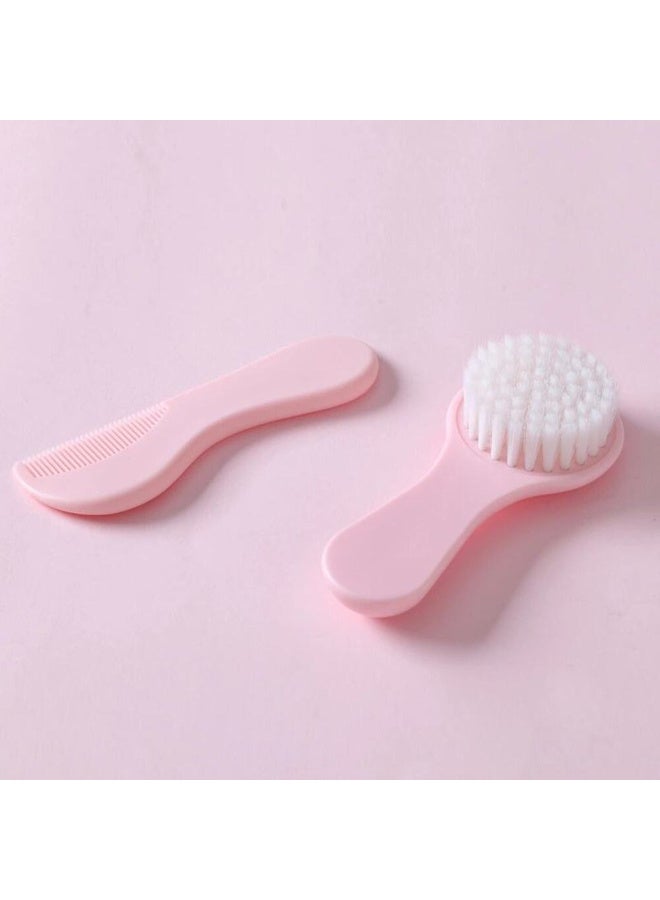 MiniMe Newborn Haircare Set | 0-12 Months | Pink | BPA-Free Plastic Comb & Soft Nylon Bristle Brush | Anti-Dandruff & Cradle Cap Removal | Ergonomic Design | Lightweight & Easy to Clean - Image 3