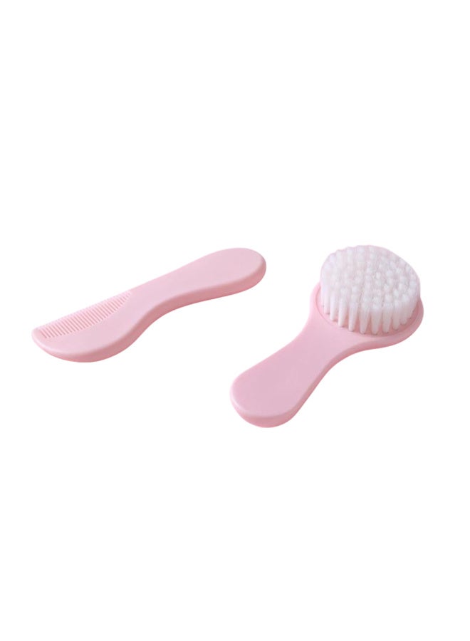 MiniMe Newborn Haircare Set | 0-12 Months | Pink | BPA-Free Plastic Comb & Soft Nylon Bristle Brush | Anti-Dandruff & Cradle Cap Removal | Ergonomic Design | Lightweight & Easy to Clean - Image 1
