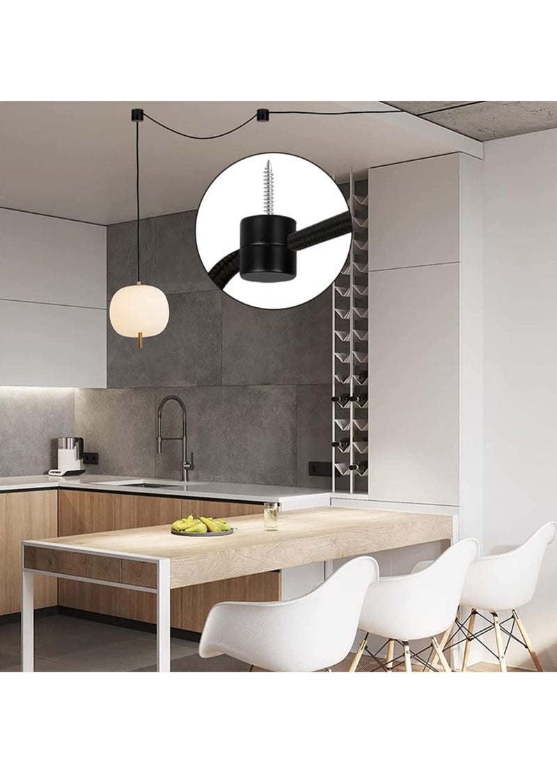 Metal Swag Hooks for Chandelier Ceiling Lights, 6 Pack Ceiling Hanging Light Hooks, Pendant Light Support for Ceiling Lamp, Black Finish - Image 5