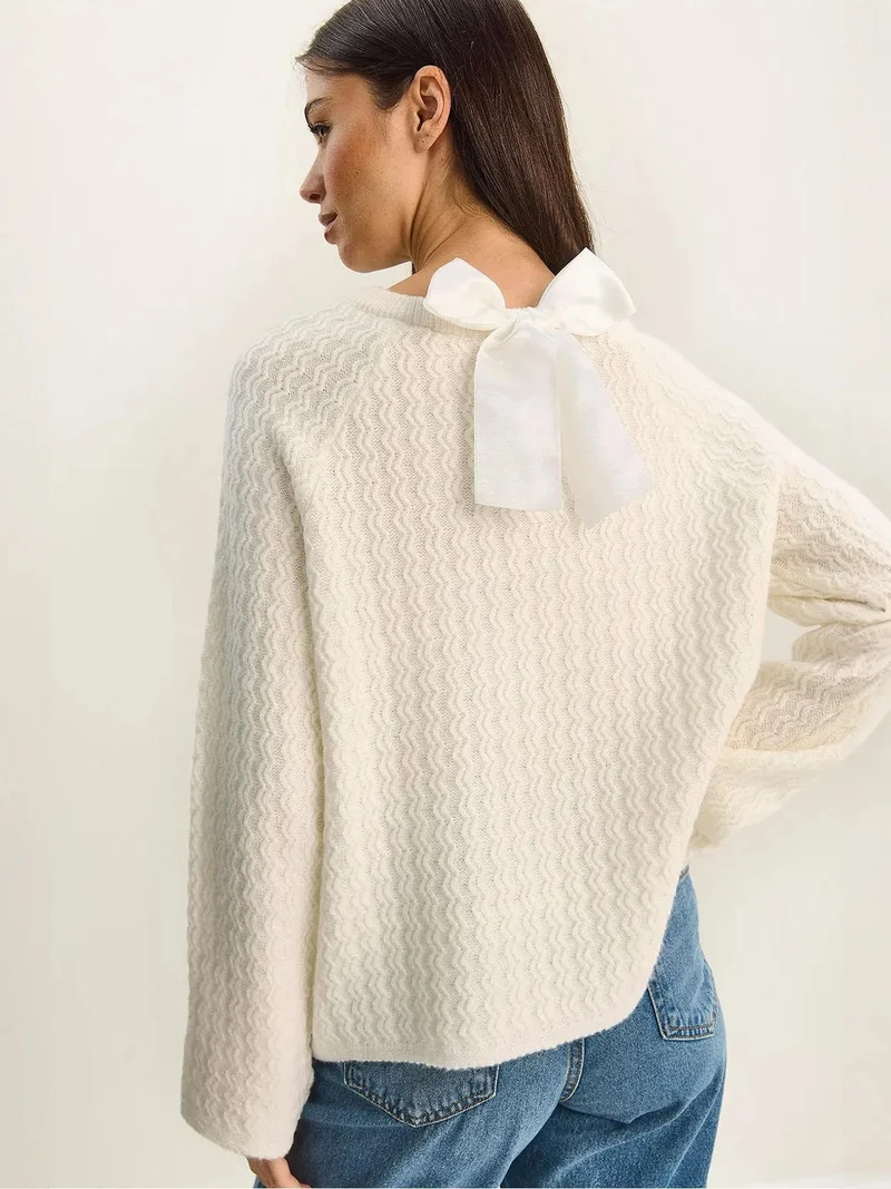 بيانكو لوتشي بلوفر محبوك سميك بقبة دائرية من لوكسي