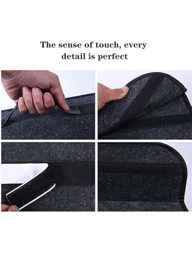 AGREON Car Soft Storage Box Trunk Bag Travel Storage Organizer Holder Car Accessories Deep Grey - Image 3