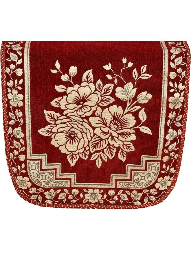 Dazzling DECOR Sofa Seater Slip Covers with Arm and Cushion and Table - 3+2 Seater Velvet Sofa Set for Single Sofa Couch - 5 Seater Sofa Seat Protector Slip and Back, 2702_Maroon - Image 5