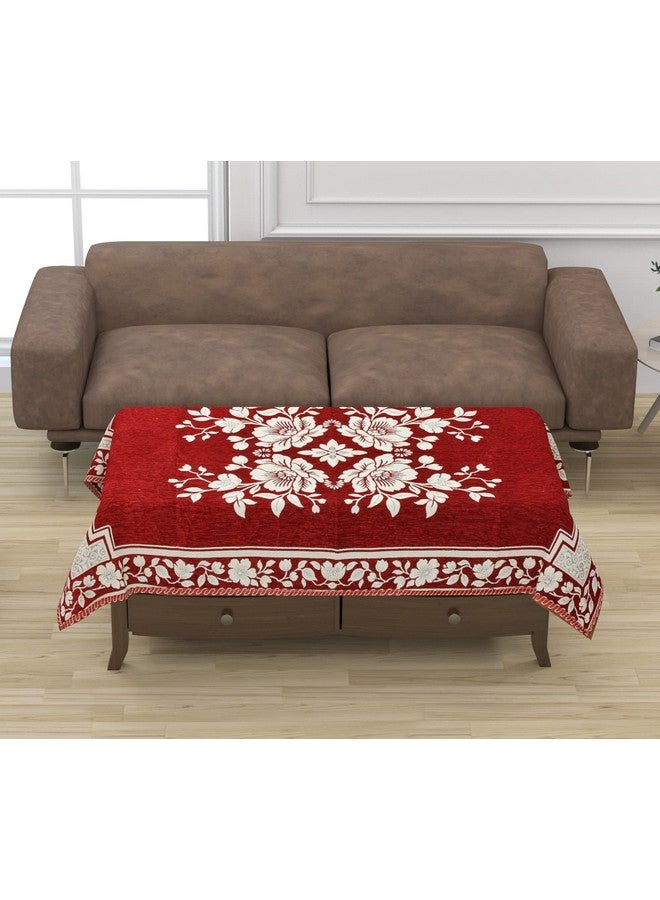 Dazzling DECOR Sofa Seater Slip Covers with Arm and Cushion and Table - 3+2 Seater Velvet Sofa Set for Single Sofa Couch - 5 Seater Sofa Seat Protector Slip and Back, 2702_Maroon - Image 4