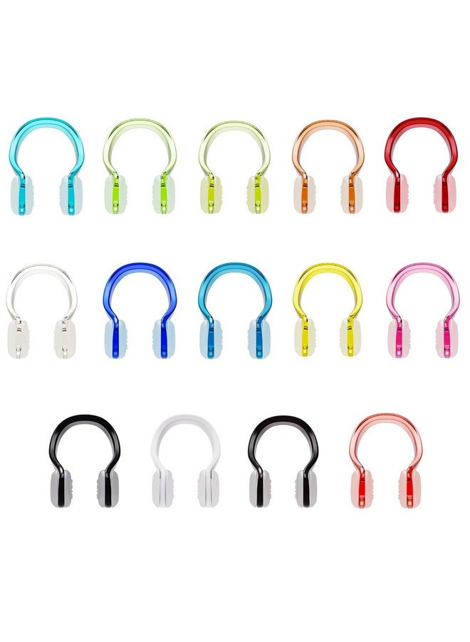 Hurdilen Swimming Nose Clip, Swim Nose Clip With Waterproof Silica Gel For Kids (Age 7+) And Adults,14 Packs,Multicolor (Transparent Type) - Image 1