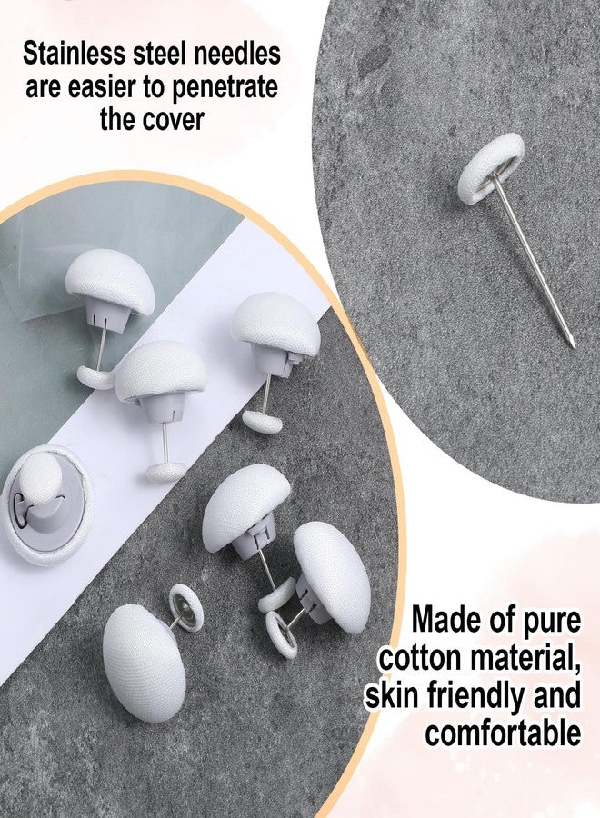 Aysatogc 12 PCS Duvet Pin Duvet Clips, Comfortable Duvet Cover Clips Easy to Use Double Sided Pin Fasteners to Prevent Shifting for Quilt, Cushions, Curtains (White) - Image 2