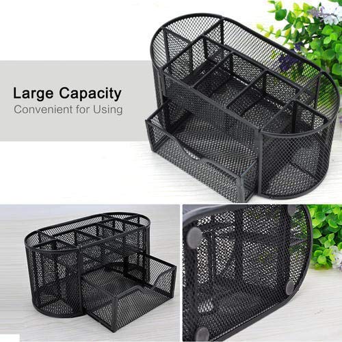 SCILLA Metal Mesh Desk Organizer Stationary Storage Stand Pen |Pencil Holder for Office, Home, and Study Table (Big) - Image 5
