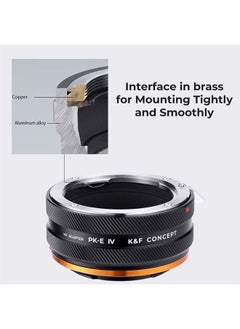 K&F Concept IV PRO Pentax K-NEX Lens Mount Adapter Manual Focus Compatible with Pentax K Series and AF Series Lens to Sony-E NEX Mount Camera Body with Matting Varnish Design  - Image 5