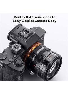 K&F Concept IV PRO Pentax K-NEX Lens Mount Adapter Manual Focus Compatible with Pentax K Series and AF Series Lens to Sony-E NEX Mount Camera Body with Matting Varnish Design  - Image 3