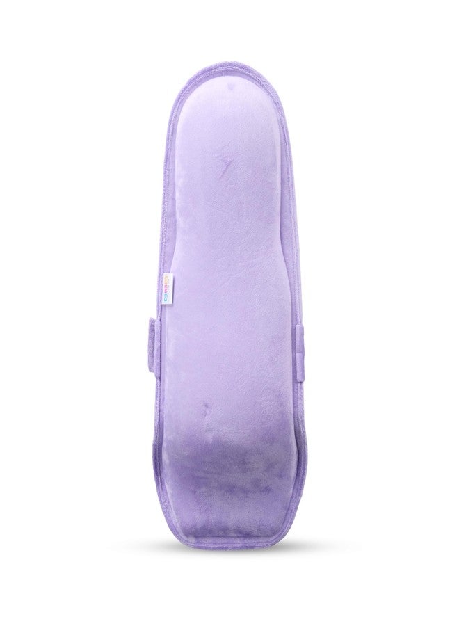 ComfyCarry 2 in 1 Feeding Pillow Velvet Fabric | Breastfeeding Pillow | Infant Carrier | New Born Carrier | Nursing Reclined Carrier (Purple) - Image 2