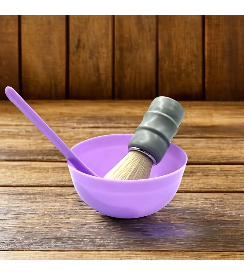 Men Shaving Brush With Soft Nylon Bristles Professional Barber Foam Bowl Lathering Wand Stirring Rod Beard Cleaning And Care Tool - Image 5