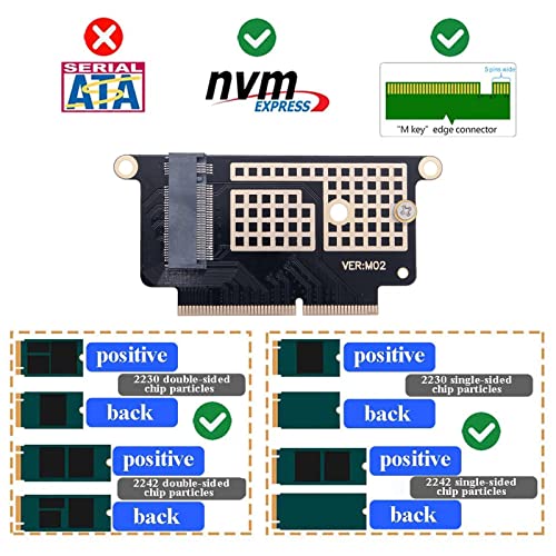 Nockchawon Replacement M.2 NVME SSD Convert Adapter Card Upgrade for MacBook Pro 13 inch with Retina Display A1708 (Late 2016 Mid 2017) - Image 4