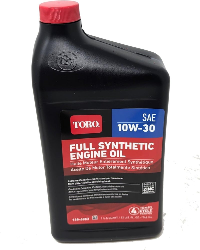 Toro Full Synthetic SAE 10W30 4Cycle Engine Oil 32 Ounce Bottle 1386053