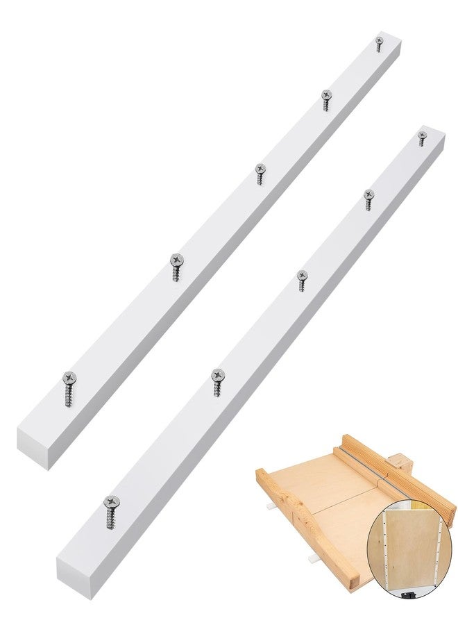 KETIPED 2 Pack Crosscut Sled for Table Saw, Miter Slot Runners, 3/4" x 3/8" x 17" Premium UHMW Miter Bar with Predrilled Holes & Screws Ideal for U Tracks, Router Table, Bandsaw, Coping Sled,MGJ-105W - Image 1