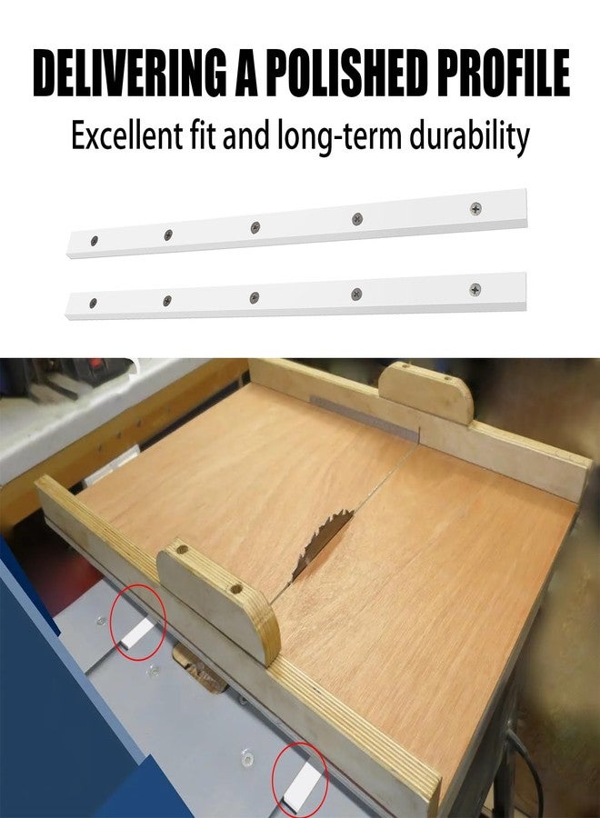 KETIPED 2 Pack Crosscut Sled for Table Saw, Miter Slot Runners, 3/4" x 3/8" x 17" Premium UHMW Miter Bar with Predrilled Holes & Screws Ideal for U Tracks, Router Table, Bandsaw, Coping Sled,MGJ-105W - Image 5