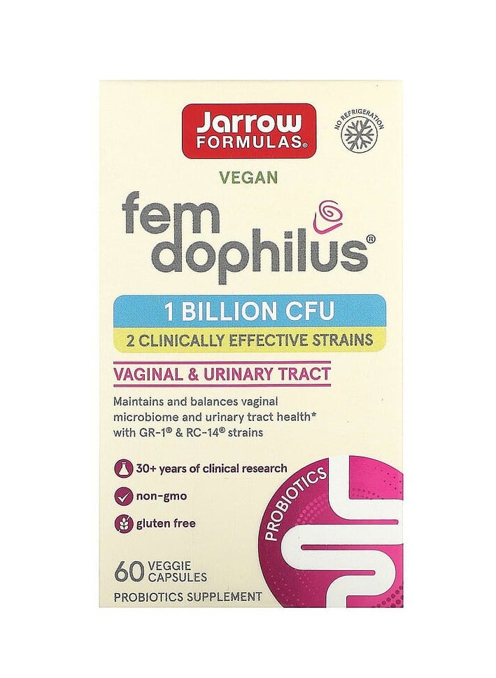 jarrow formulas Vegan Fem Dophilus, 1 Billion CFU , 60 Veggie Capsules