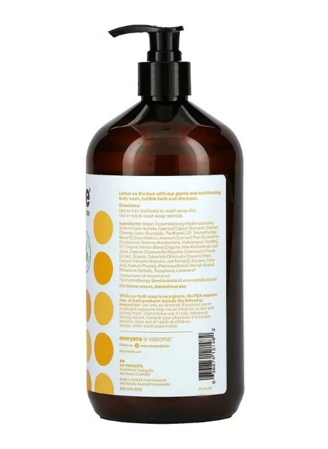 Everyone 3 in 1 Soap Body Wash Bubble Bath Shampoo Coconut  Lemon 32 fl oz 946 ml  - Image 2