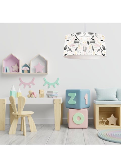 Fabric Kid'S Ceiling Lamp   Multicolor 42x25 cm