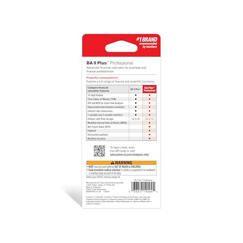 Texas Instruments BA-II Plus Professional Financial Calculator, Silver - Image 4