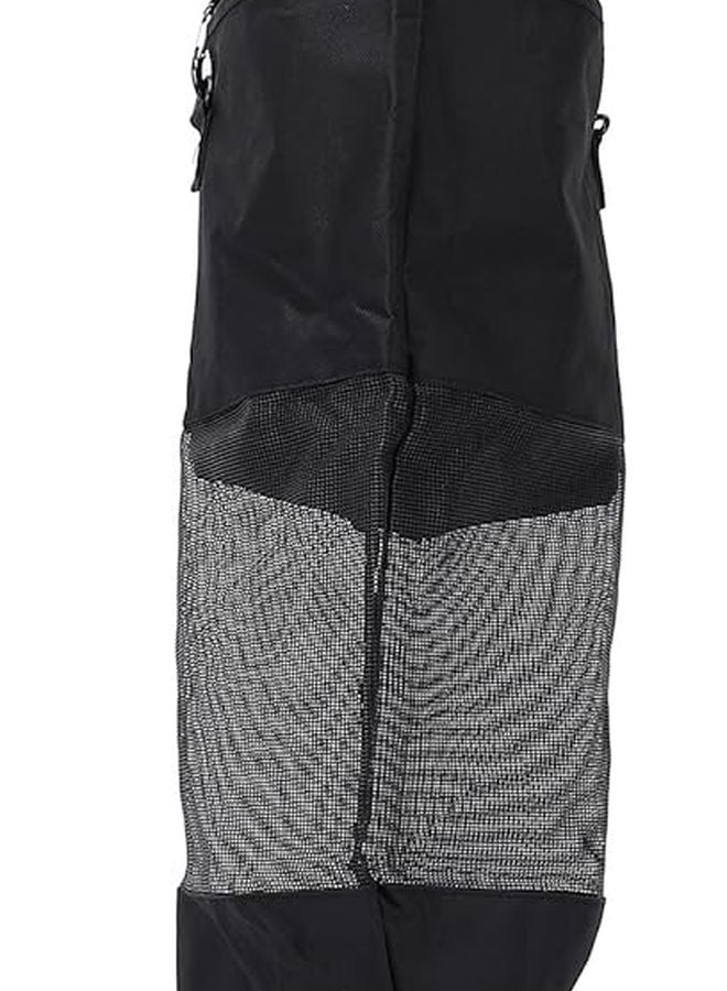 حاوية قمامة محمولة قابلة لإعادة الاستخدام من شبكة النايلون الأسود لصيد الأسماك والتخييم والأنشطة الخارجية - Image 5