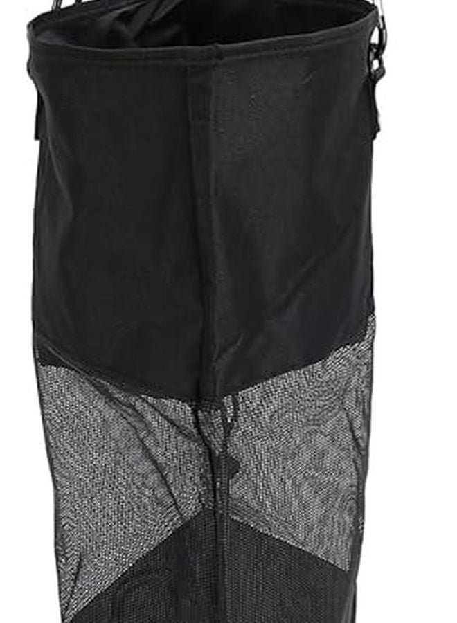 حاوية قمامة محمولة قابلة لإعادة الاستخدام من شبكة النايلون الأسود لصيد الأسماك والتخييم والأنشطة الخارجية - Image 1