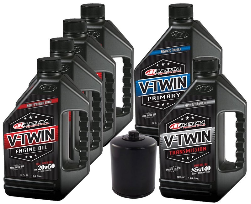 MaximaHiflofiltro VTTOCK14 Complete Engine Oil Change Kit for V-Twin Full Synthetic Harley Davidson Twin Cam, 6 Quart - Image 1
