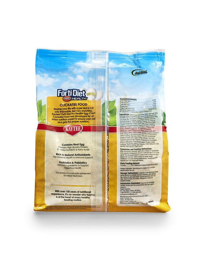 Kaytee Forti-Diet Egg-Cite Pet Bird Food For Cockatiels, 5 Pound - Image 3