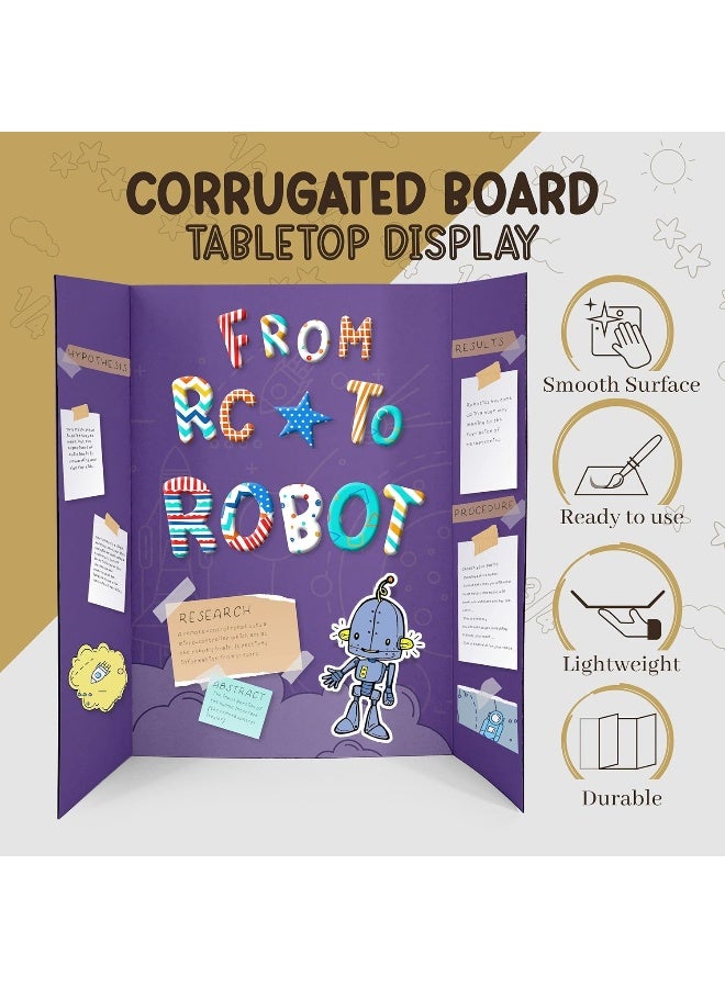 BPA White Tri-Fold Presentation Board Display Exhibition Board Lightweight and Portable with Smooth Surface Great Business presentations (Pack of 2) - 28x40 in - Image 2