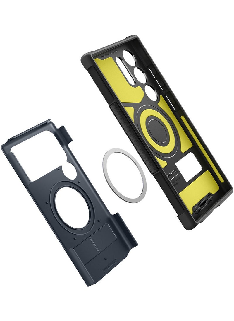 Slim Armor MagFit for Samsung Galaxy S24 ULTRA case cover with Kickstand MagSafe compatible - Metal Slate