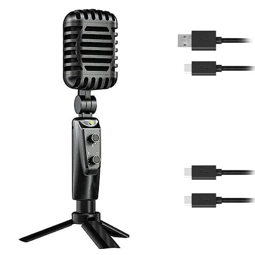 Audio Array AM-C24 USB Plug & Play Retro Microphone Kit | No Latency Monitoring & Volume Control Knob | Gaming, Streaming, Podcast, Singing, Discord, Zoom Meeting, YouTube | Laptop, PC, Smartphones - Image 1