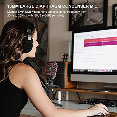 Audio Array AM-C24 USB Plug & Play Retro Microphone Kit | No Latency Monitoring & Volume Control Knob | Gaming, Streaming, Podcast, Singing, Discord, Zoom Meeting, YouTube | Laptop, PC, Smartphones - Image 4