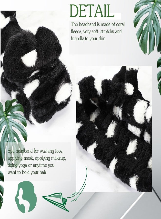 هانايف عصابات رأس هانايف للنساء لغسل الوجه، عصابة رأس وأساور معصم، عصابة رأس للمكياج لغسل الوجه، عصابة رأس ناعمة لمكياج الوجه، مستلزمات العناية بالبشرة والشعر أثناء الاستحمام - Image 4