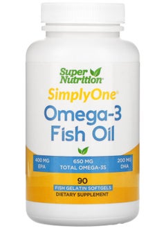 Super Nutrition Omega-3 Fish Oil, Vivomega Triglyceride, 1,000 mg, 90 Fish Softgels 